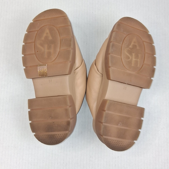 Ash Shilo Nude Knotted Lug Sole Open Toe Mule Sandals - Picture 7 of 7